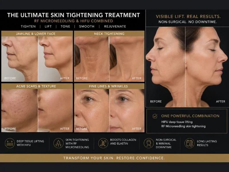 Results of combined treatment for the ultimate skin tightening treatment Poole